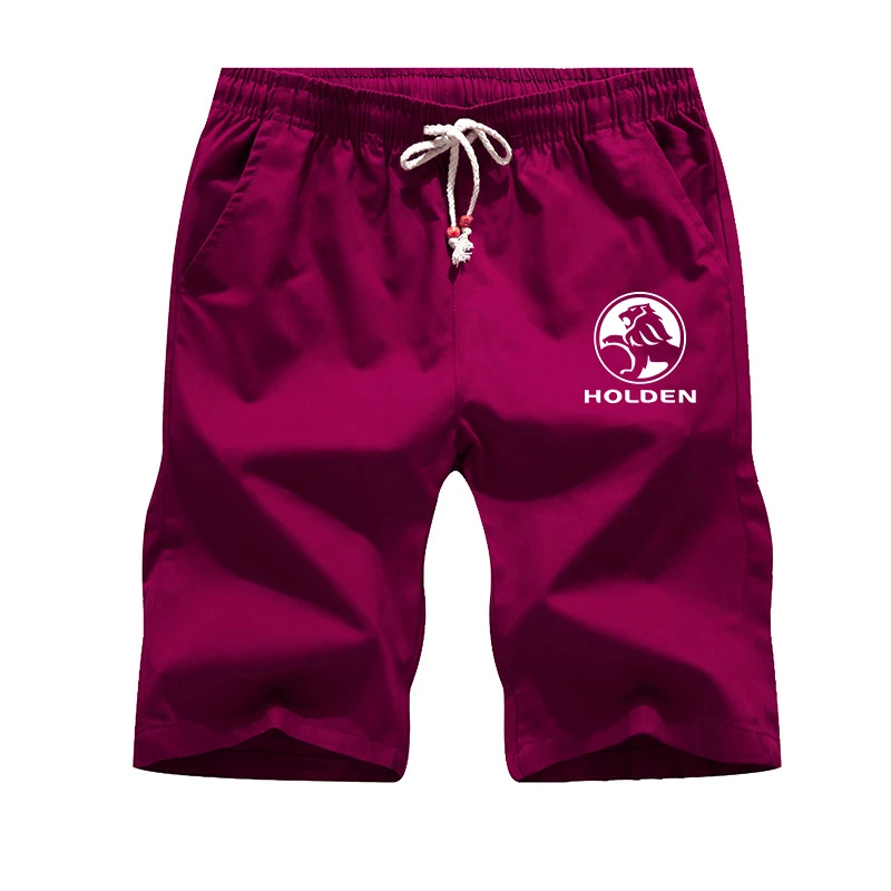 

Summer Men Leisure Shorts Print Drawstring Elastic Waist Pocket Fitness Straight Shorts Solid Color Beachwear Fashion Streetwear
