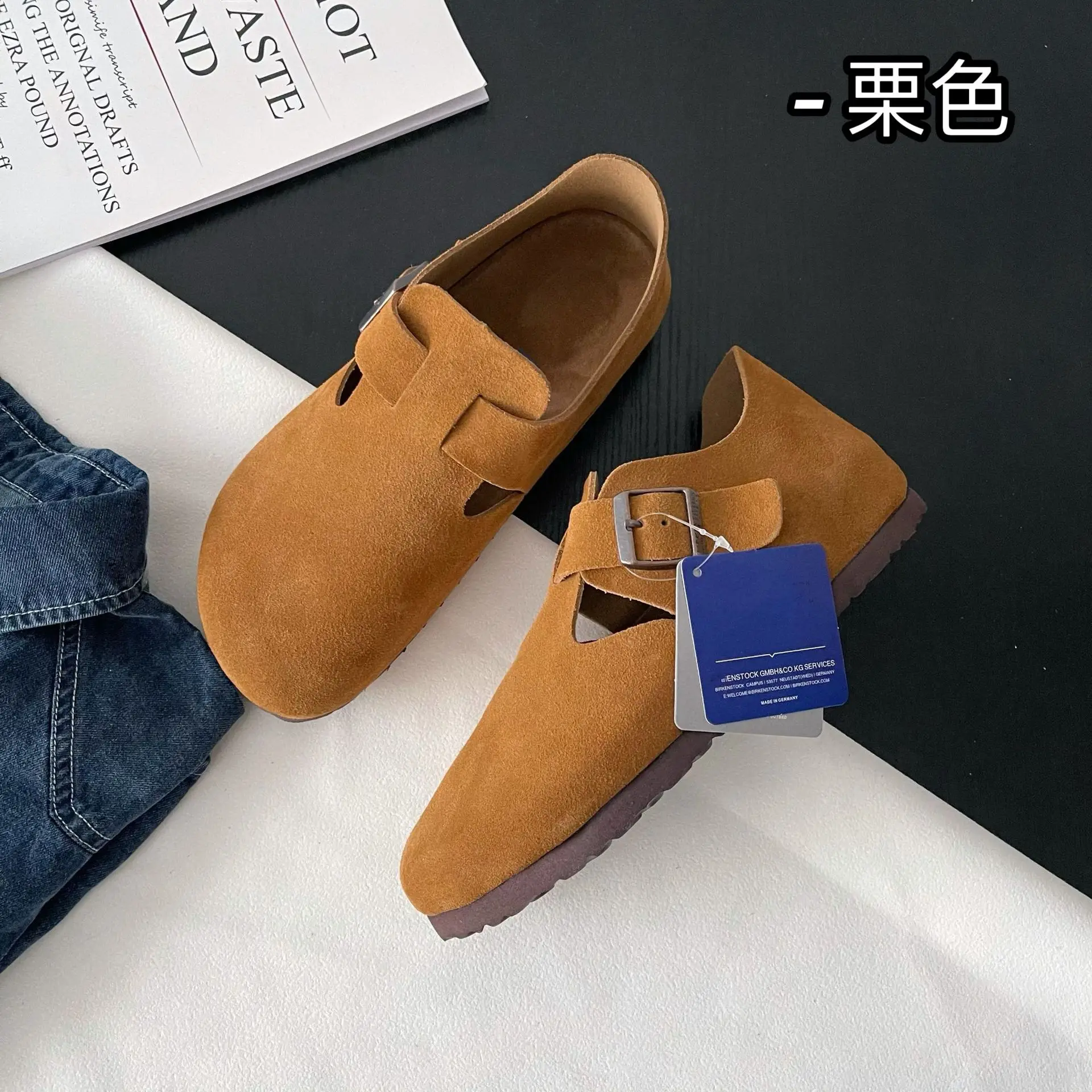 Women's Loafers Shoes 2023 New Real Leather Suede Women Sneakers Casual Outdoor Moccasins Flats Shoes Driving Slip On Flat Shoes