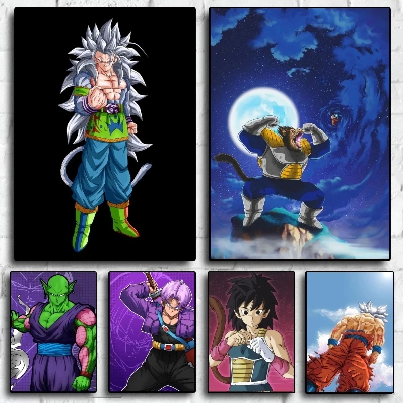 

Canvas Modular Poster Dragon Ball Home Decor Kakarotto Paintings Super Saiyan HD Print Torankusu Living Room Pictures Wall Art