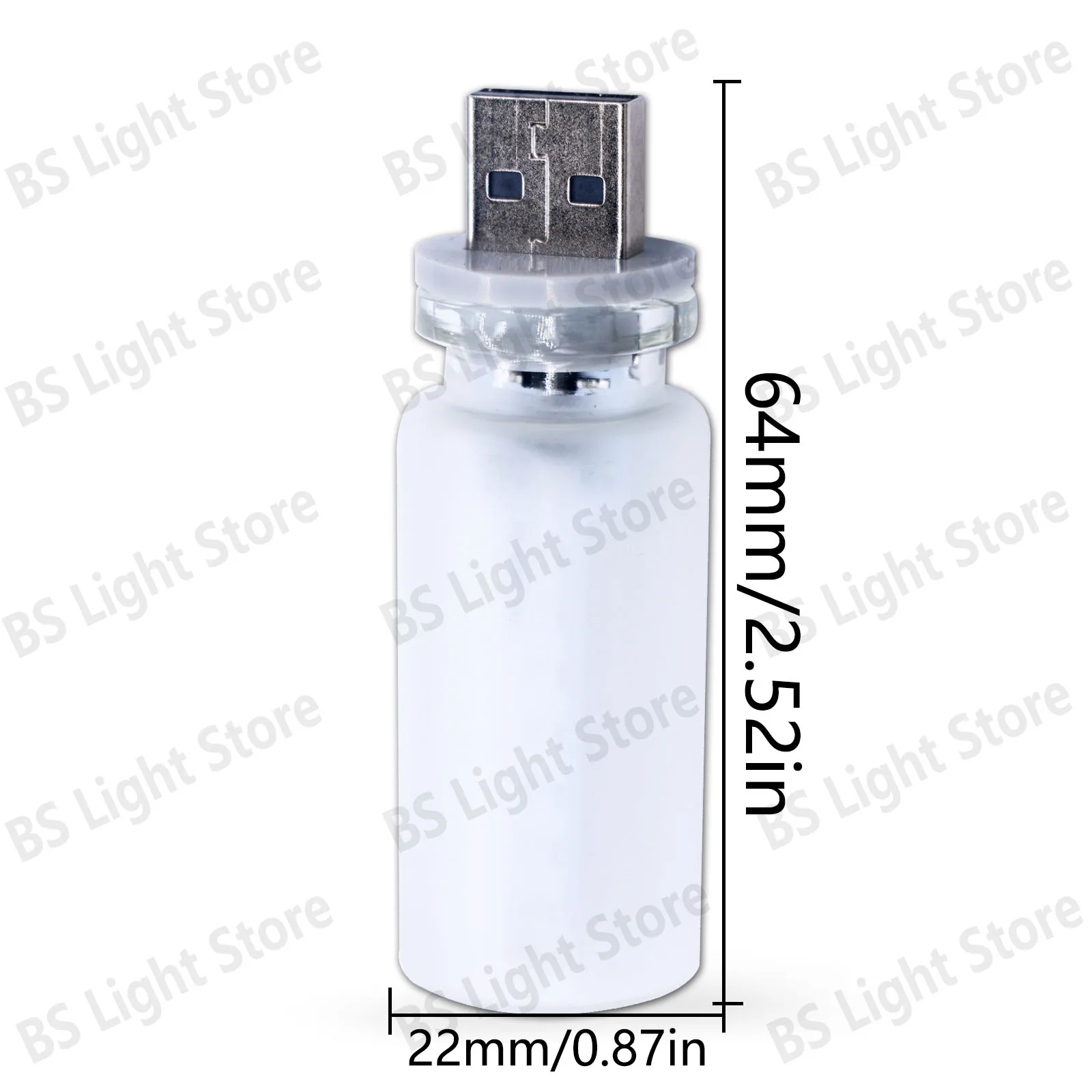 

USB-лампа Warm and Happy, прозрачная, 7 режимов