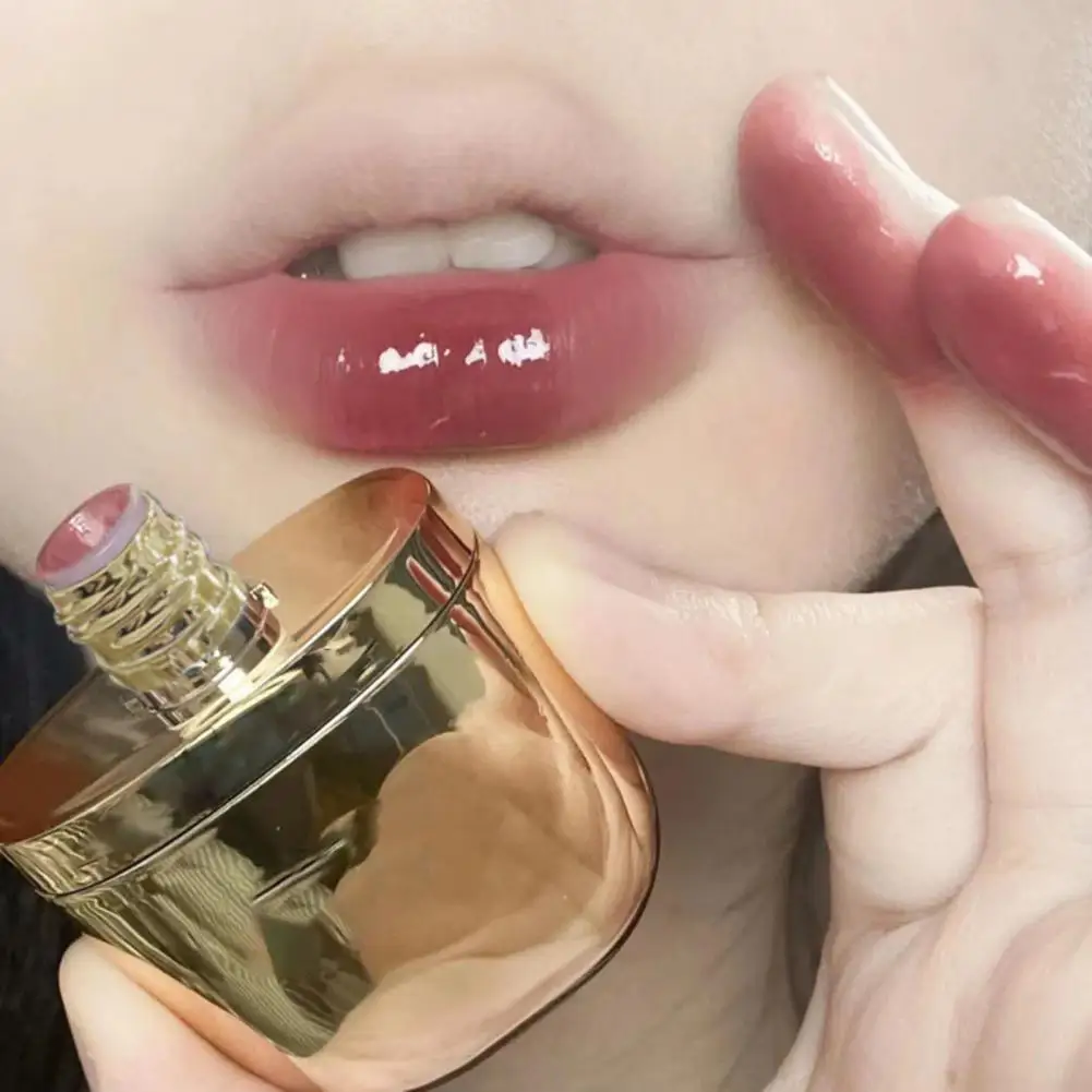 

4g Liquid Lipstick Mild Texture Long-lasting Mini Smooth Non-stick Moisturizing Lightweight Glass Mirror Lip Tint for Girl