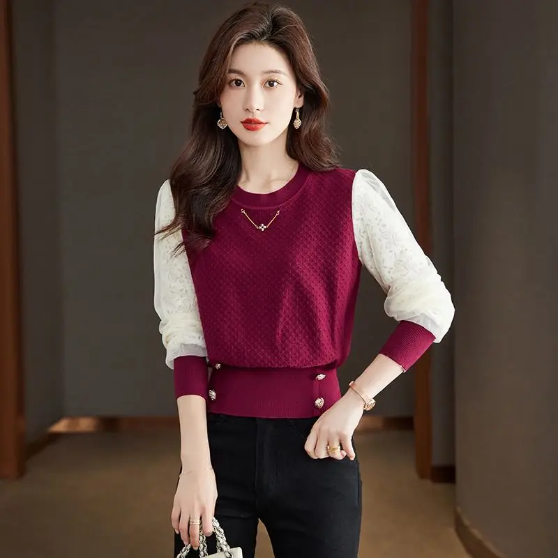 Трикотажная рубашка короткая Весенняя тонкая Однотонная с длинным рукавом