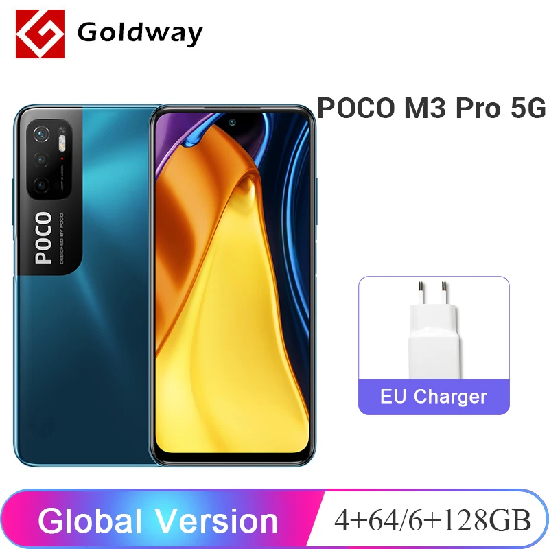 Глобальная версия POCO M3 Pro 4ГБ 64ГБ / 6ГБ 128ГБ NFC Смартфон Dimensity 700 90Гц FHD+ DotDisplay 5000мАч