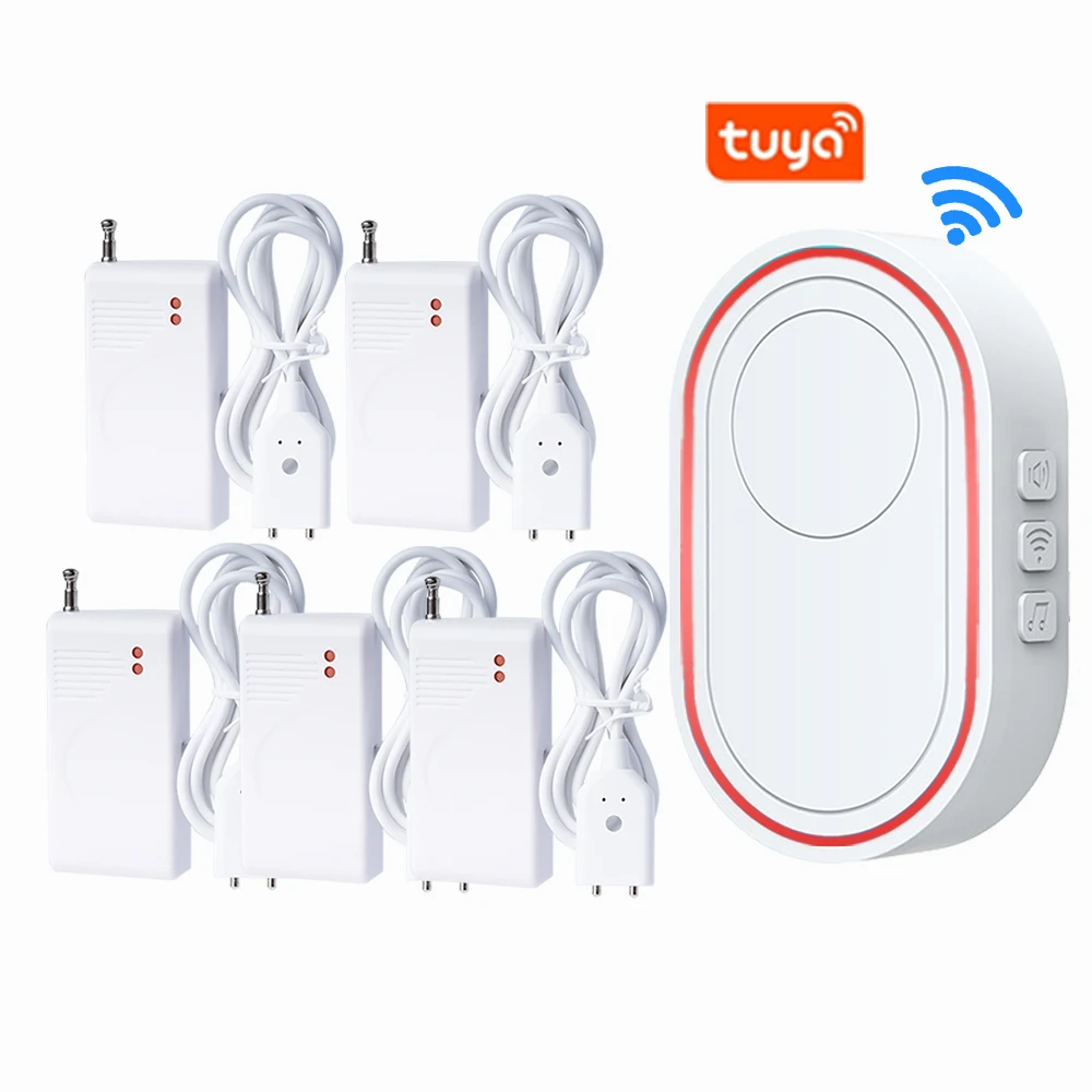 

Датчик для утечки воды Topvico с Wi-Fi, 5 уровней громкости