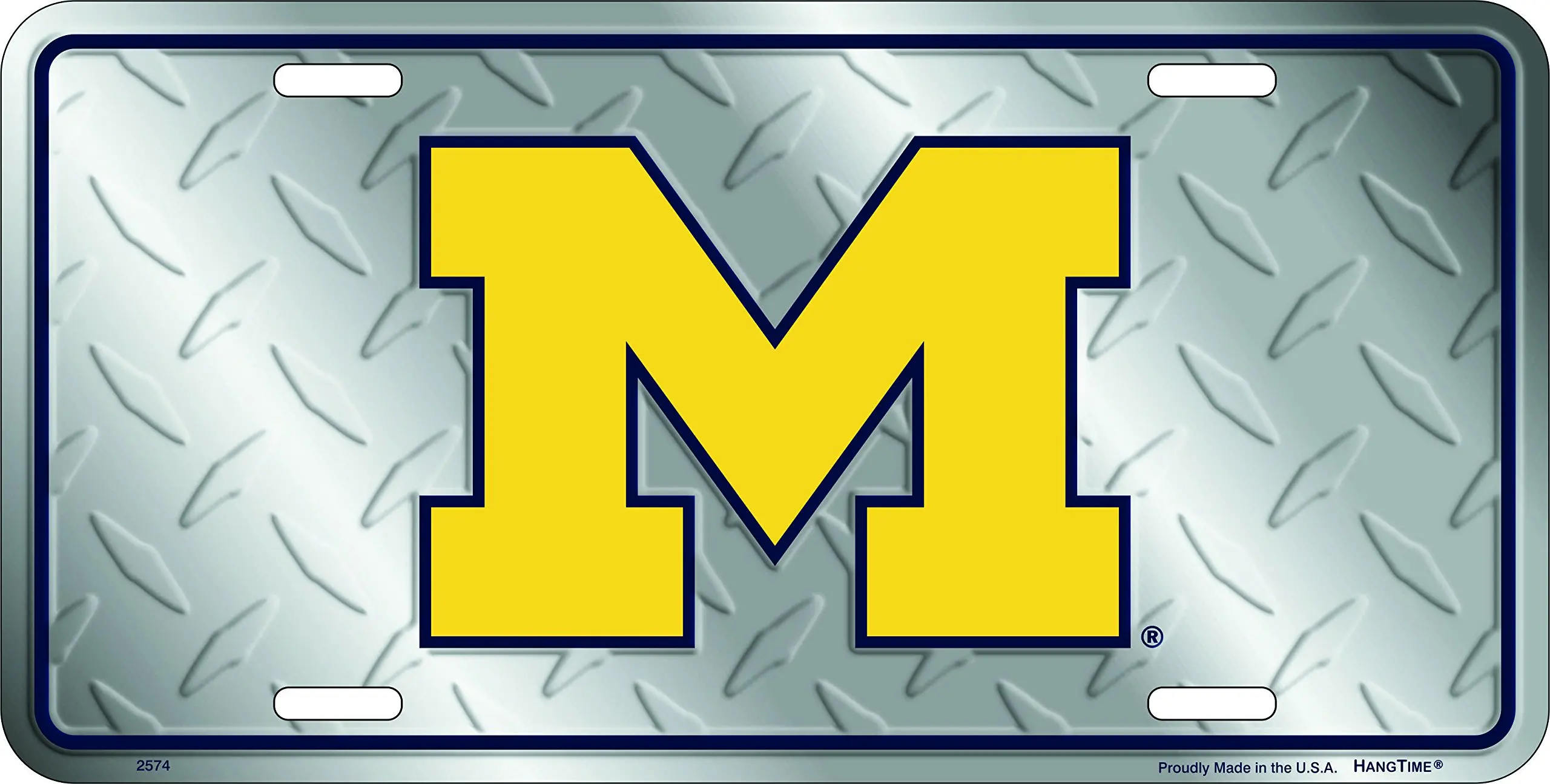 

Michigan Wolverines Diamond Emboss Metal License Plate 6 x 12