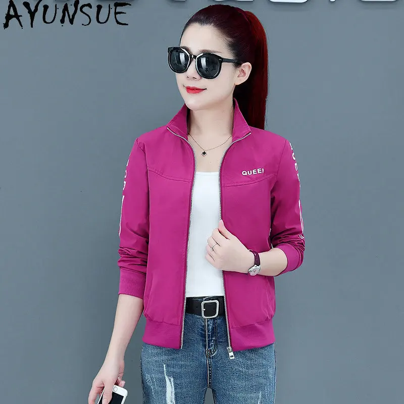 

Spring Autumn Short Women's Jacket Korean Fashion Coat for Women Female Thin Zipper Tops Baseball Suit Versatile Coats Jaqueta