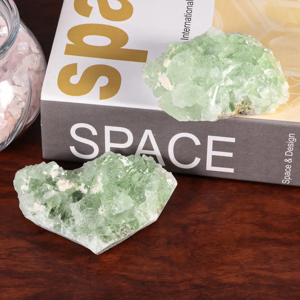 Natural Green Fluorite Minerals Gem Stone Crafts Irregular Specimen For Tabletop Decor Nordic Home Ornaments DIY Accessories