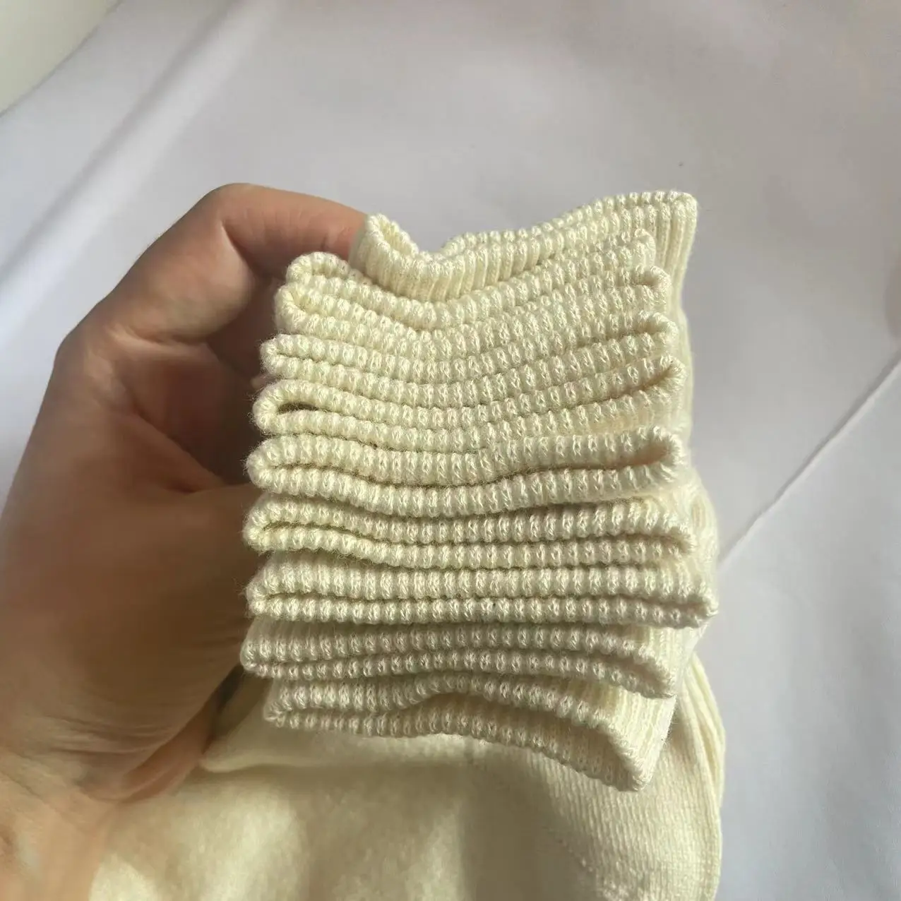 Casual Cotton Good Quality Women's Mid-Tube Socks Breathable Beige Sock Set 5 Pairs Autumn/Winter Girls Socks High