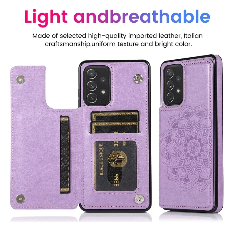 Чехол-Кошелек из искусственной кожи в стиле ретро с откидной пряжкой кожаный