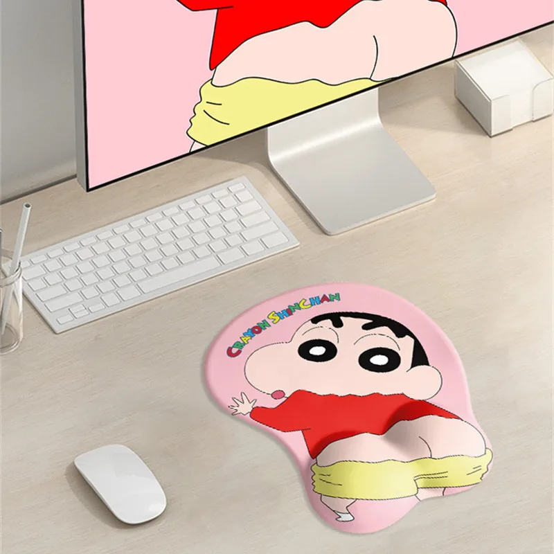 

Crayon Shin-chan Mouse PadAnime Kawaii 3D Silicone Wrist Rest Mousepad Cartoon Anti-skid Guard Pad Cute Mouse Mat Girl Gifts