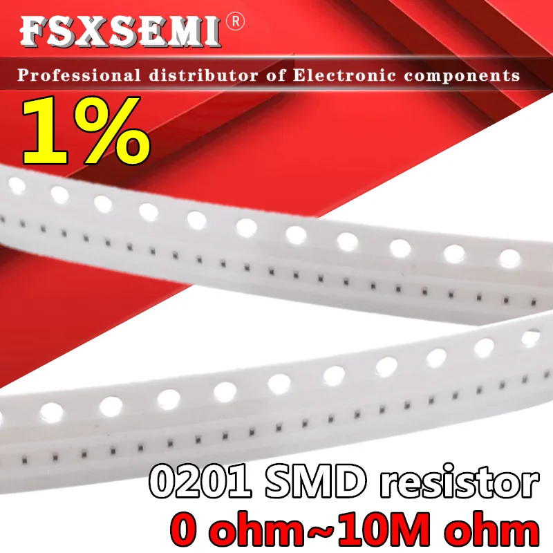 100 шт. 1% резисторы 0201 SMD 1/20 Вт чиповый резистор 0R ~ 10M Ом 0 10R 100R 220R 330R 470R 1K 4,7 K 10K 47K 100K 0 10 100 330 470 Ом