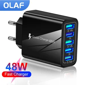 Olaf 48W 5 Ports USB Charger QC 3.0 Mobile Phone Charger Wall Adapter Fast Charging For Huawei P50 S