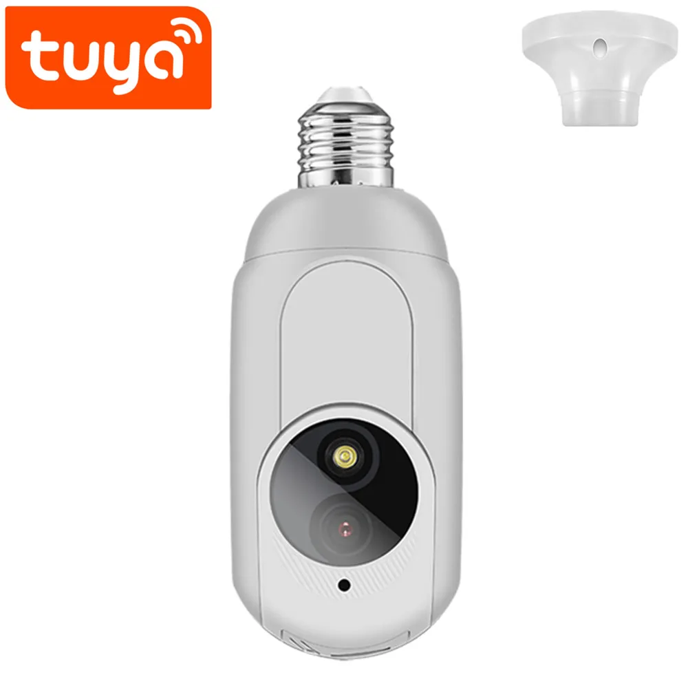 

Wi-Fi камера Tuya 1080P с лампочкой E27, панорамная камера с углом обзора 360 °, Детская лампа для домашней безопасности, детский монитор, IP-камера с ночным видением
