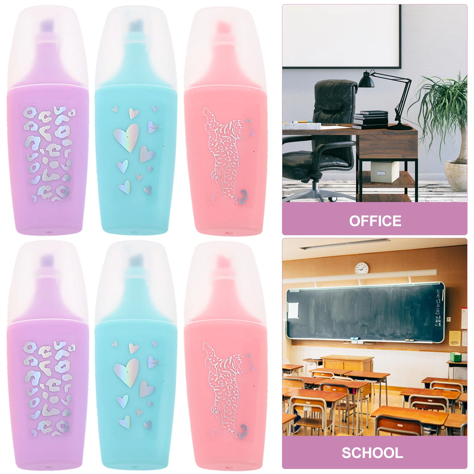 

Scrapbook School Highlighter Pens DIY Markers Cartoon Mini Highlighters Nurses Badge