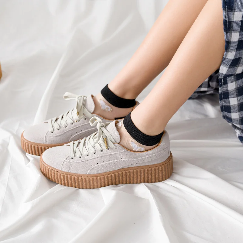 Women Socks Female Summer Thin Heart Patchwork Ankle Socks  Cute students Colorful Girls Students Lovely Socks