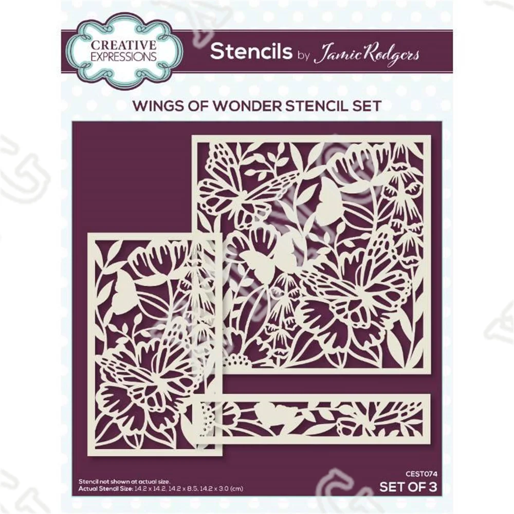 

2022 Wings of Wonder Diy Layering Stencils Set Painting Scrapbook Coloring Embossing Album Molds Diy Gift Card Handmade Template