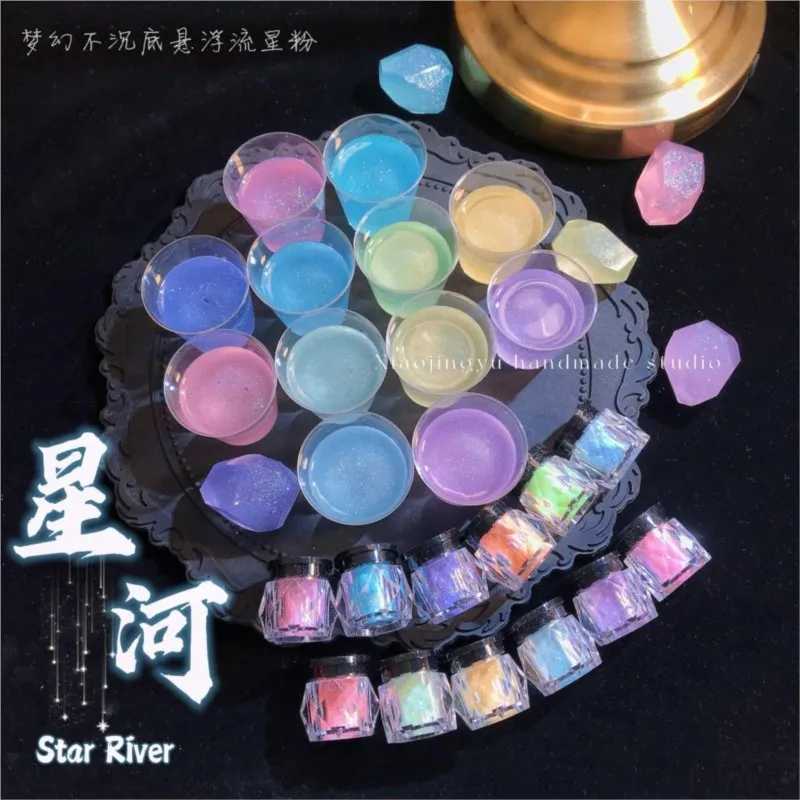 

50g Nail Glitter Ultra-fine 0.05mm Nail Glitter Powder for 1/360 Glitter Powder 12 Color 50g/Bag Holographic Nail Glitter Powder