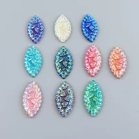 20pcs 1530mm marquise shape ab flatback resin rhinestone beads for wedding applique ornament hairpin accessories crafts apparel