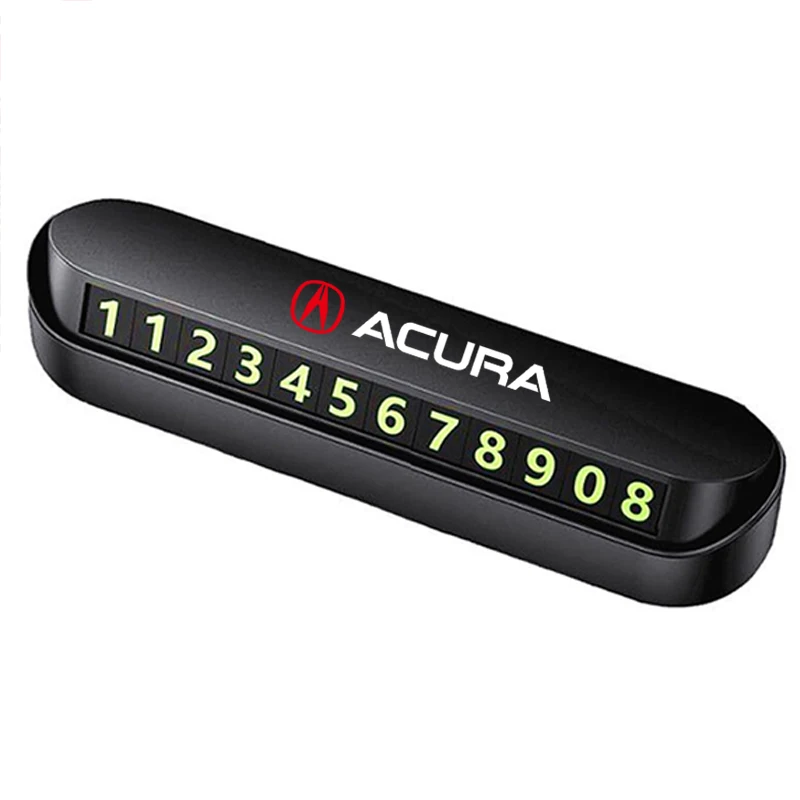 Автомобильная табличка с номером, 1 шт., для логотипа Acura, RDX, TLX, CDX, MDX, RDX, ZDX, TL, TLX, карточка с телефоном для временной парковки, RLX, TSX, RSX, Integra