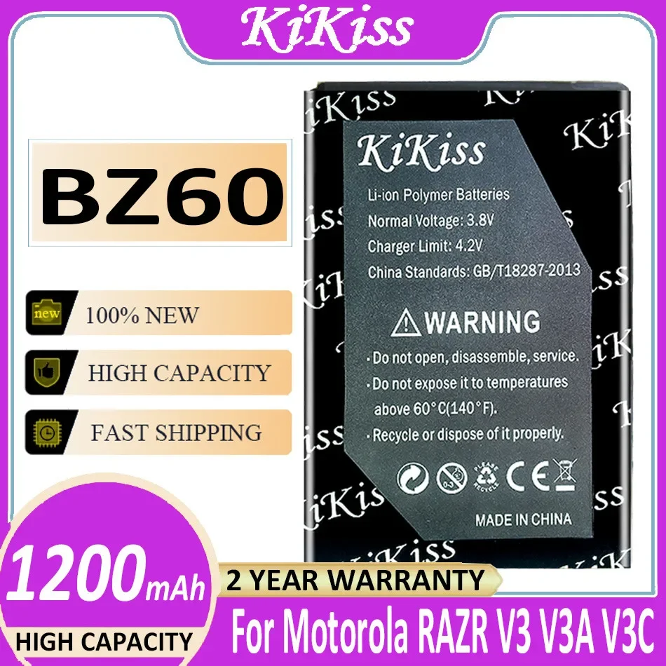 Аккумулятор KiKiss BZ60 BZ 60 для MOTOROLA RAZR V3 V3A V3C V3I V3M V3T V3XX V6 мощный аккумулятор