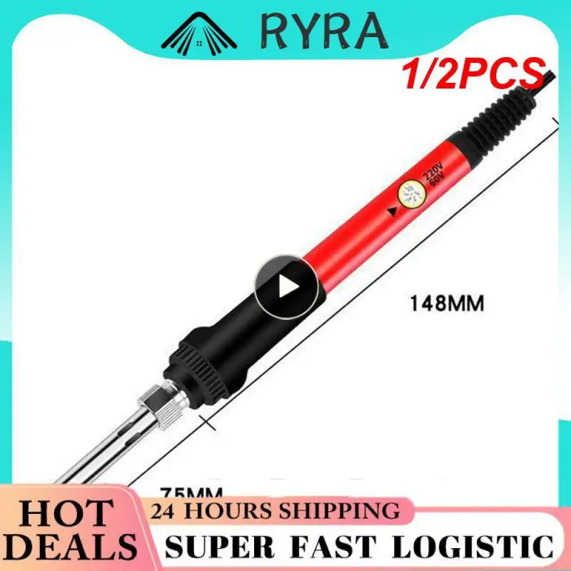

1/2PCS New Adjustable Temperature Electric Soldering Iron 220V 110V 60W Welding Solder Rework Station Heat Pencil Tips Repair