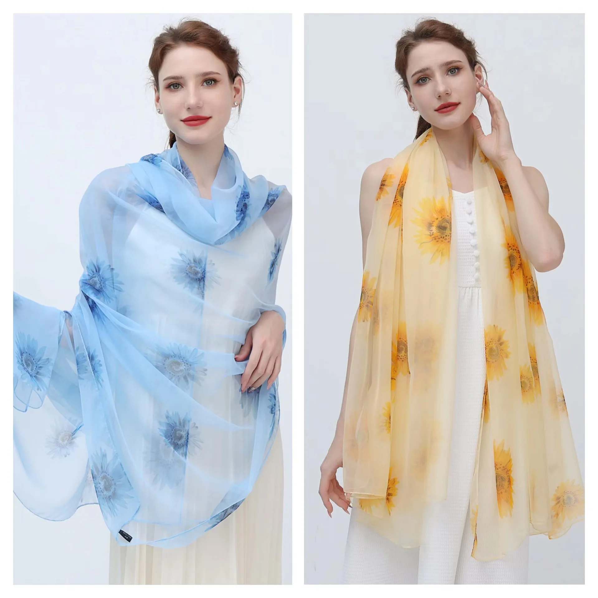 

Шарф Шелковый на ощупь, 2023 шейный платок, Женский хиджаб, Женский мягкий теплый пашминовый пляжный шарф, элегантные шарфы, большая шаль