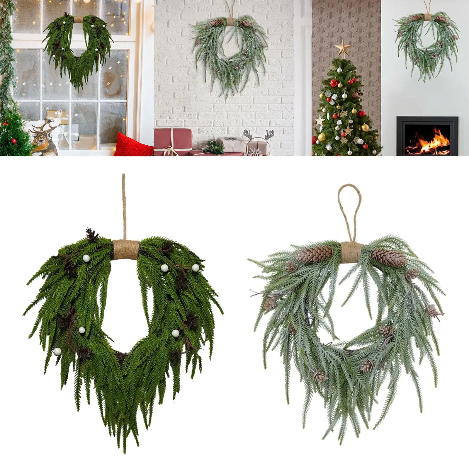 Рождественский венок для входной двери украшение дома подарки на День