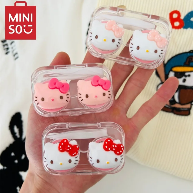 MINISO Hellokitty Прозрачная коробка для косметических контактных линз без скручивания