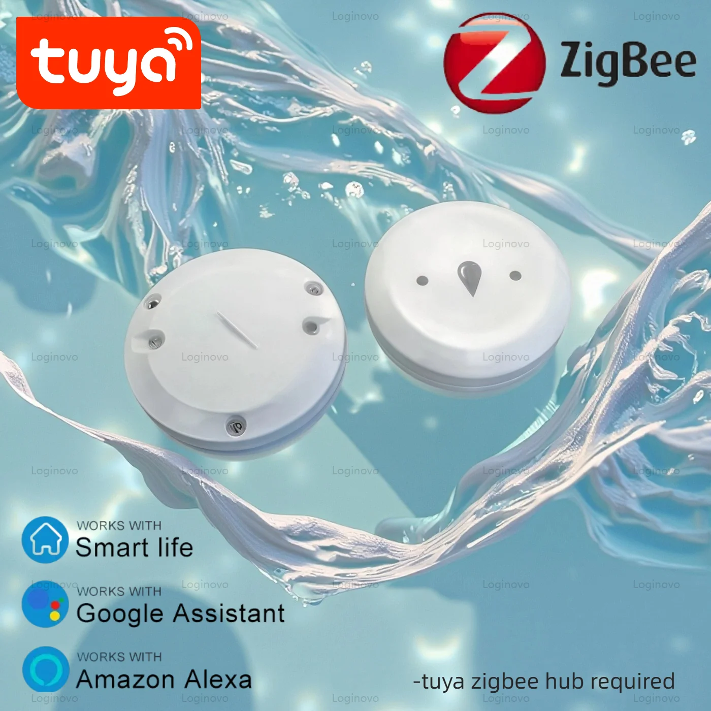 

Датчик утечки воды Zigbee Tuya Smart Life