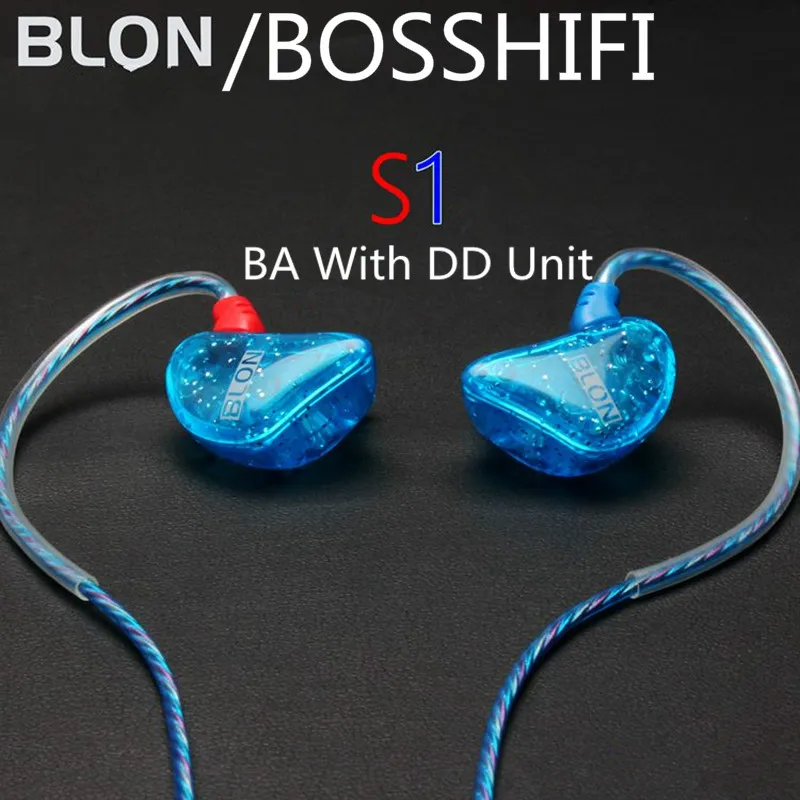 

BLON Bosshifi S1 Balanced Armature BA + DD Hybride Custom Headphones 3.5mm In Ear Ear Headset Mobiles Earphones Fone de ouvido