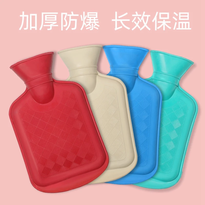 

2 Pc Hot Water Bottles Natural Rubber -BPA Free- Durable Hot Water Bag for Hot Compress and Heat Therapy Pain Relief Heating Pad