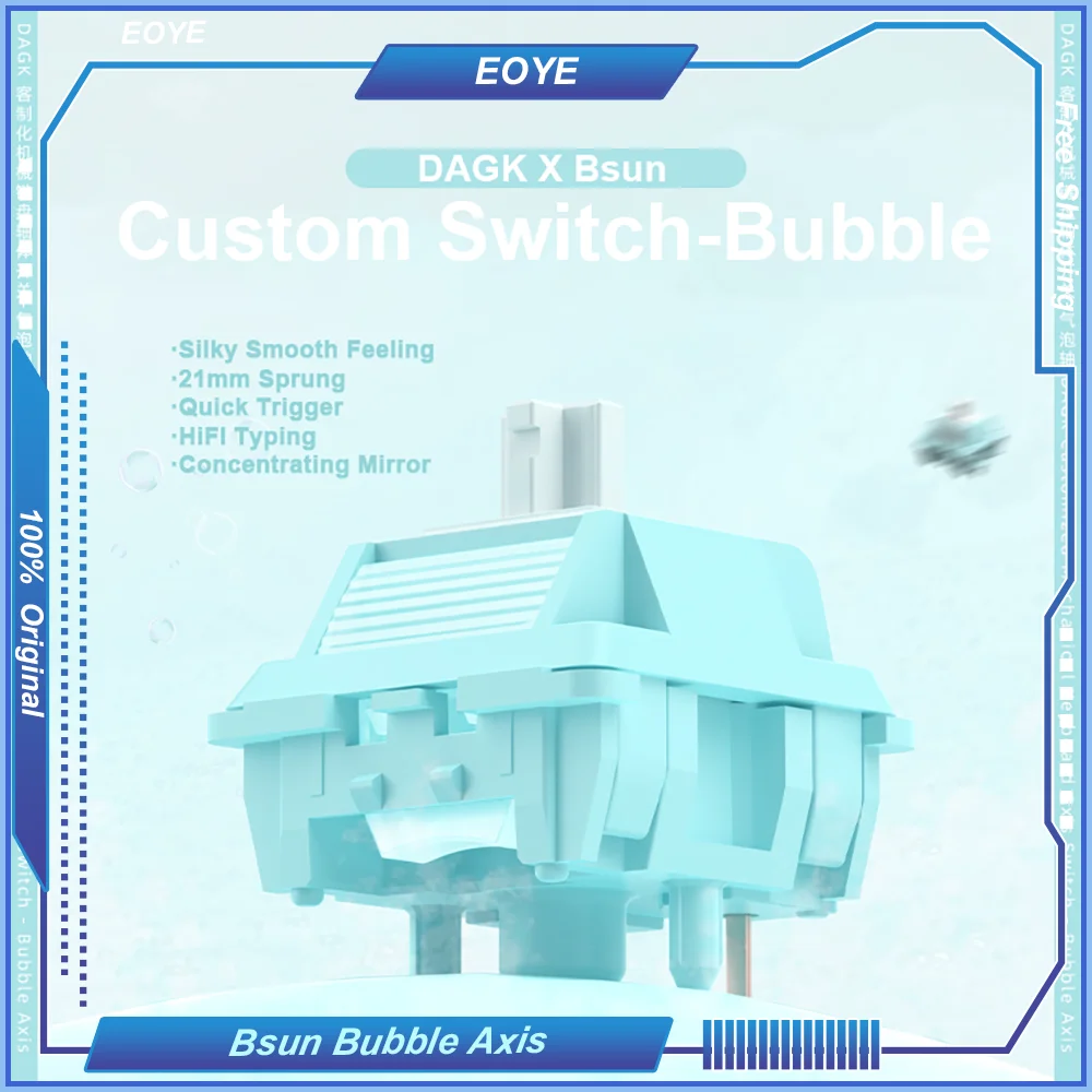 Bsun Bubble Axis 45 г бесшумный линейный переключатель с пятнистым зеркалом для