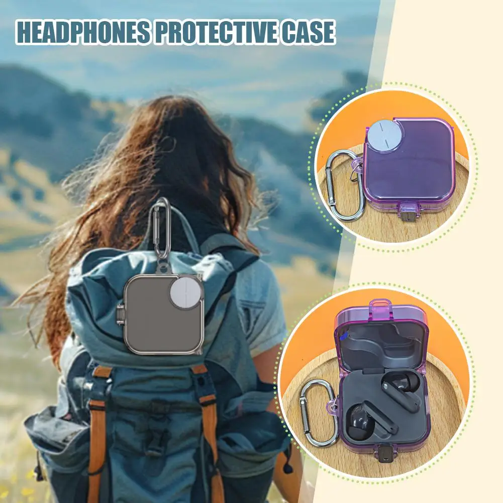 Силиконовый защитный чехол для CMF Buds Pro 2 прозрачный однотонный из ТПУ