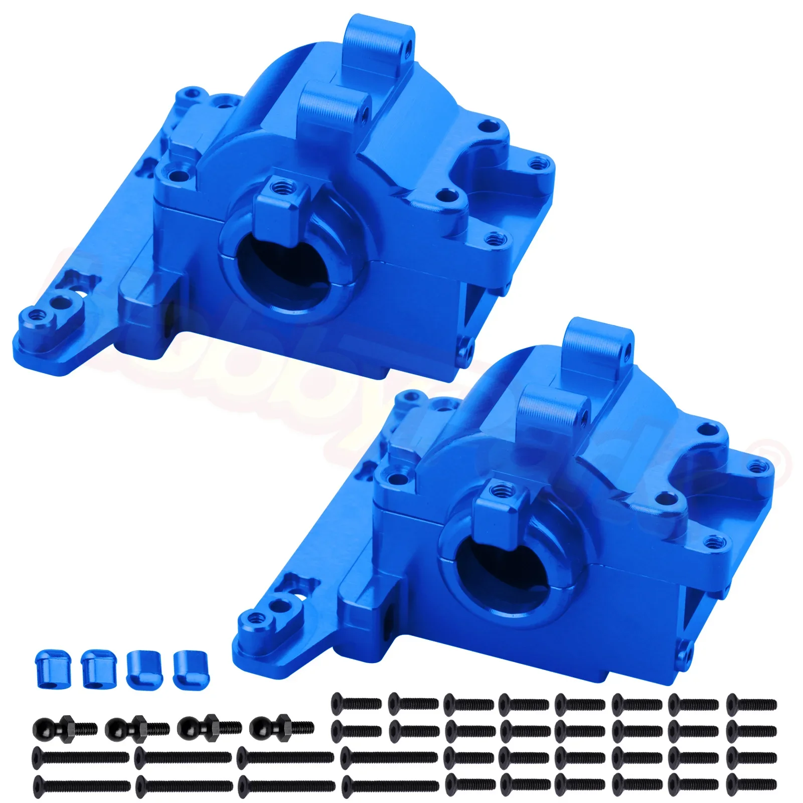 

2 шт. алюминиевая перегородка корпуса передняя и задняя для 1/18 Traxxas LaTrax Teton Desert Prerunner Rally SST, замена 7530 (синий)