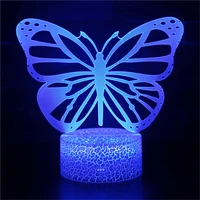 beautiful butterfly animal night light for baby children kids bedroom decoration 3d lamp desk light birthday xmas gifts toys