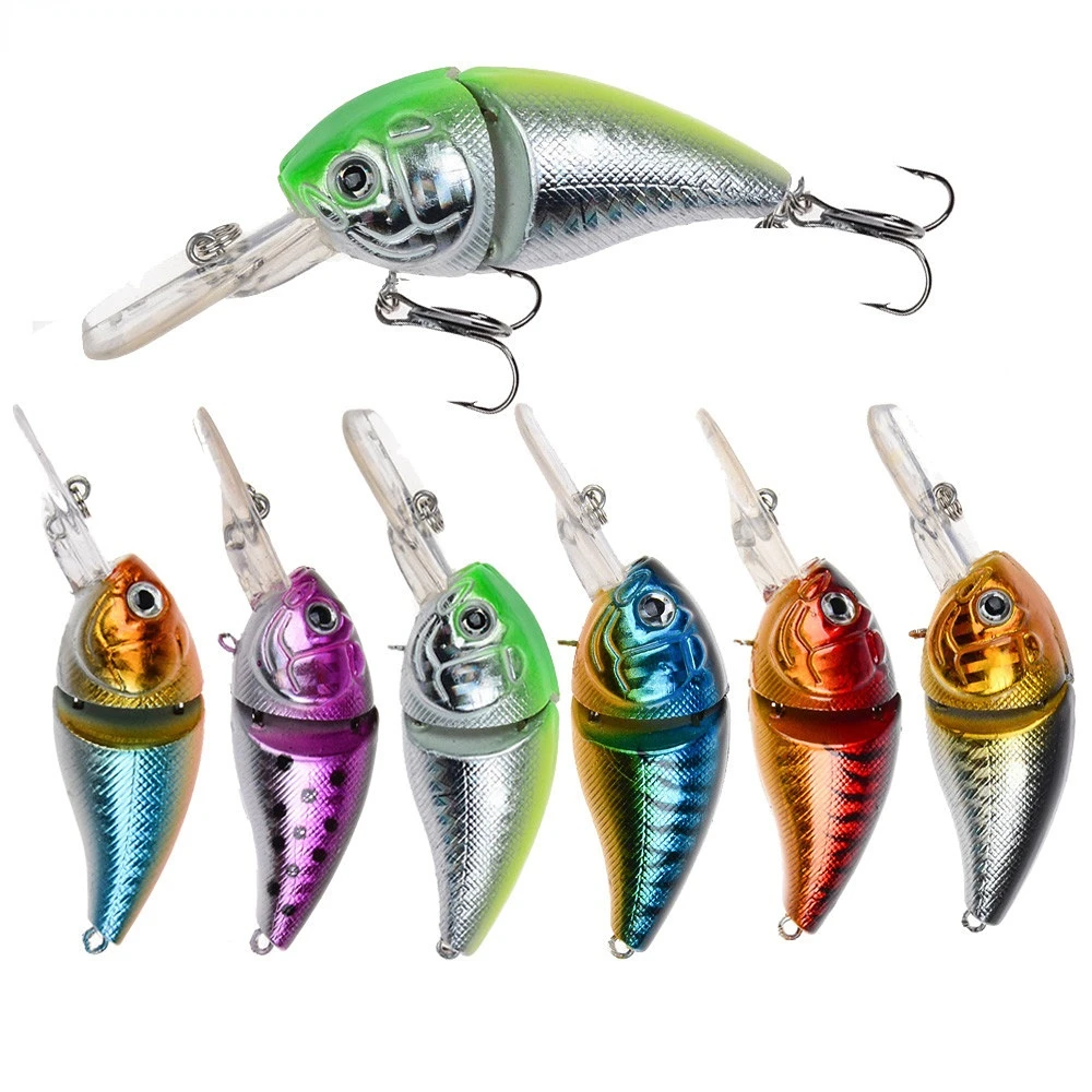 

1pcs 6 Colors Rock Fat Slow Sinking Minnow Lures 8.5cm 14.8g Hooks Bass River Freshwater Wobbler Hard Fake Baits Fishing Tackle