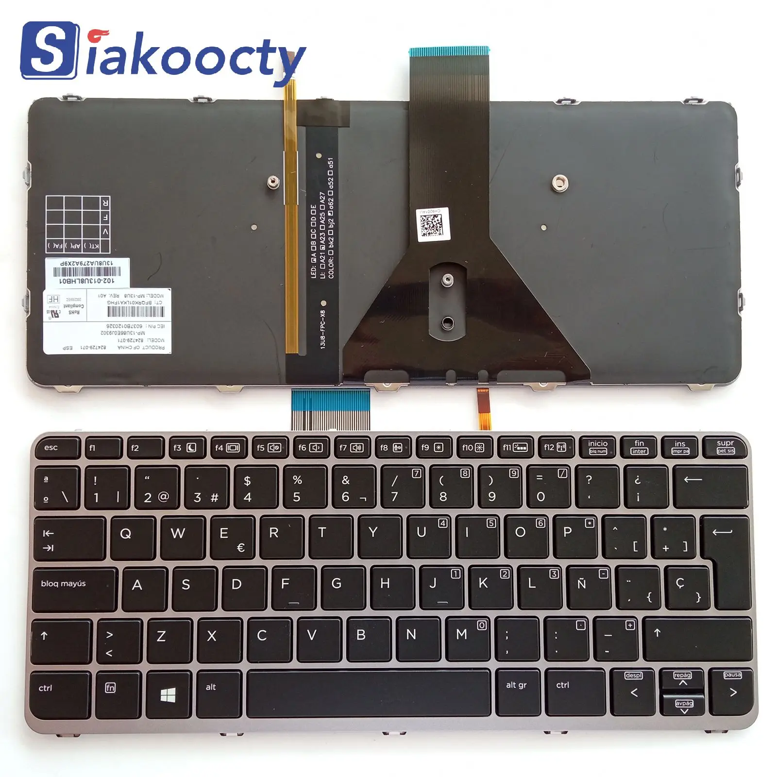 

New LAPTOP Keyboard for HP Elitebook Folio 1020 G1 1030 G1 SP Backlit