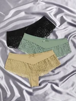 3pack contrast lace panty
