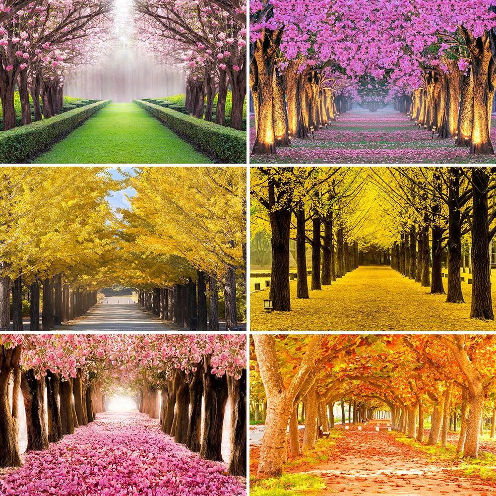 

Bonvvie Photography Background Wedding Party Spring Pink Blossom Flowers Autumn Leaves Baby Children Photo Studio Backdrop