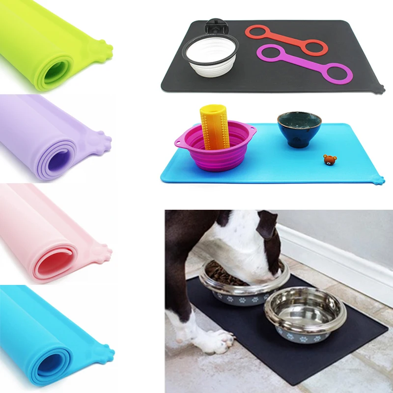 

For Pad Feeding Bowl Cat Portable Pet Dog Mat Silicone Feeding Outdoor Dog Placemat Mat Food Pet Pet Drinking Waterproof