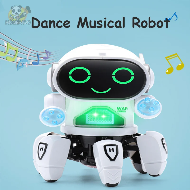 Dance Robot Electric Pet Musical Shining Toys 6 Claws Octopus Robot Educational Interactive Toys Children‘sToy Gift Digital Pet enlarge