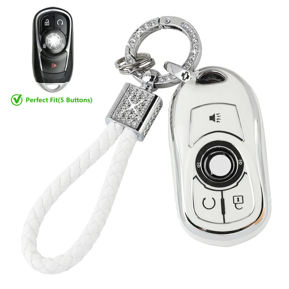 

DIYSMART для Buick Buick Encore GX Enclave Envision Мягкий брелок из ТПУ, чехол для ключей, чехол для ключей, брелок с полным чехлом, протектор