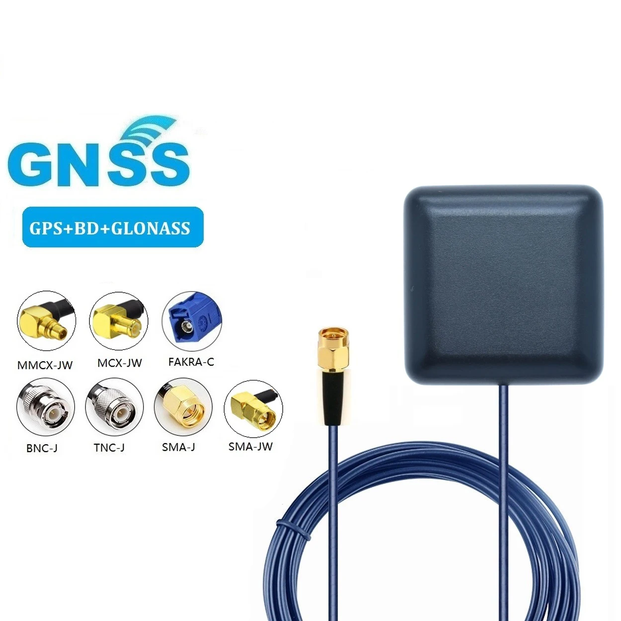 

GPS Antenna GNSS Antenna External Car GPS Receiver Glonass SMA BNC TNC FAKRA MCX MMCX Magnetic 3m Cable ABS