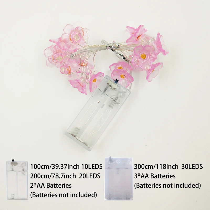 Гирлянда с вишневым цветком гирлянда на батарейках светильник для
