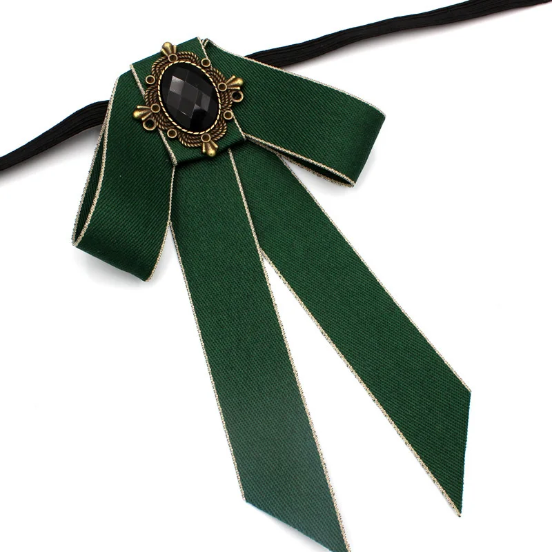 

1pc Fixed Polyester Collar Bow Tie Crystal Ribbon Bowtie Chic Vintage Shirt Accessories Jewelry Clothing Collar Accessories