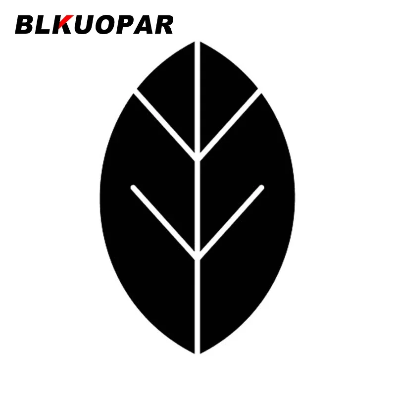 

Автомобильные наклейки с черными фигурами BLKUOPAR Leaf, Солнцезащитная креативная наклейка, оригинальный декор для ноутбука, кондиционера, автомобильные товары
