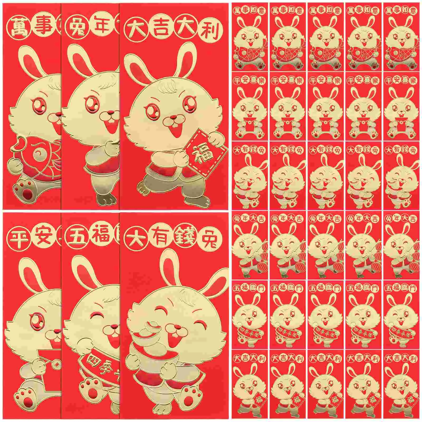 

Red Year Envelopes Money Chinese New Pocket Rabbit Packetshong Bao Packet Bunny Envelope Lunarlucky Festival Party Luck The