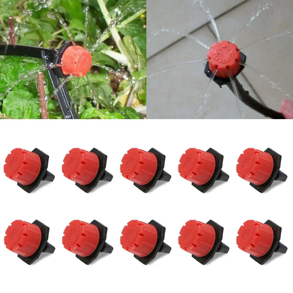 

8-hole Garden Drip Irrigation Watering Emitter Micro Flow Dripper Head Barb Sprinkler Irrigation Watering