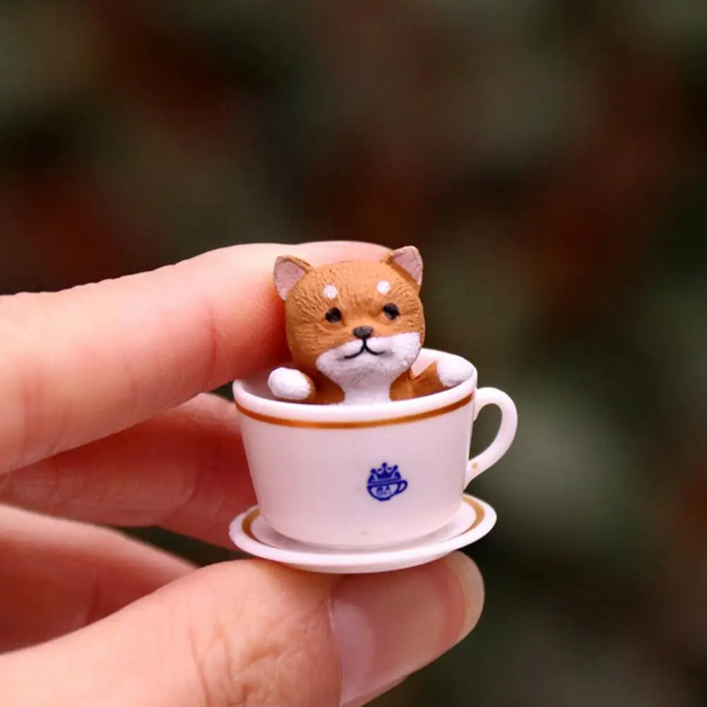 

8Pcs/Set Lovely Dog Sculpture Toy Shatter-proof Dog Ornament High Simulation Micro Landscape Dog Ornament DIY