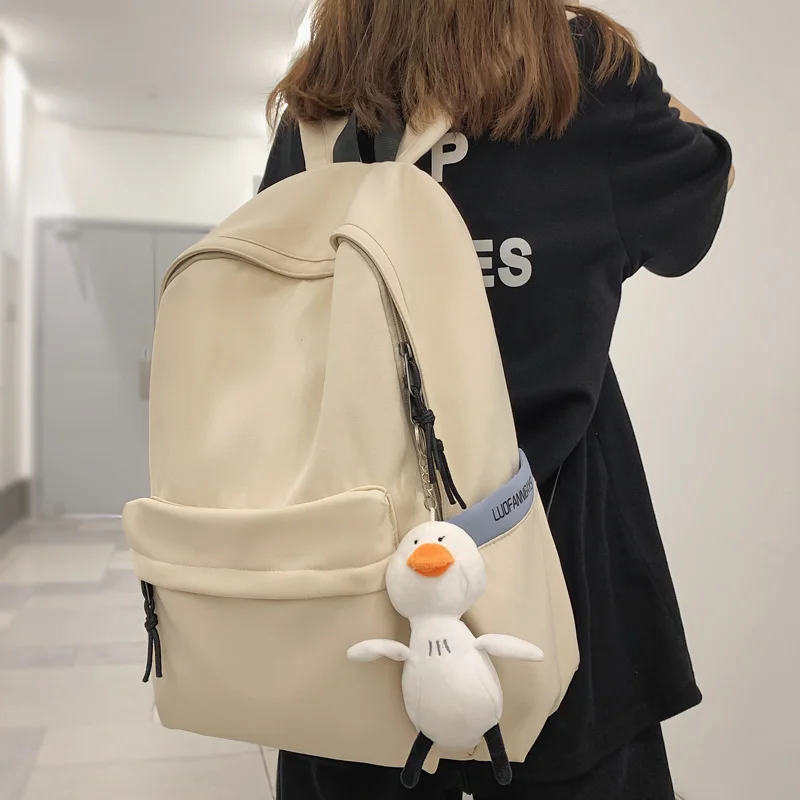 

Водонепроницаемый нейлоновый женский рюкзак для мужчин и женщин, вместительный портативный дорожный ранец унисекс для ноутбука, милый шко...